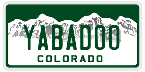 YABADOO  license plate in CO