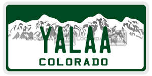 YALAA  license plate in CO