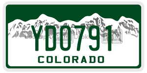 YDO791  license plate in CO