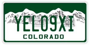 YELO9XI  license plate in CO