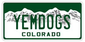 YEMDOGS  license plate in CO