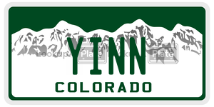 YINN  license plate in CO