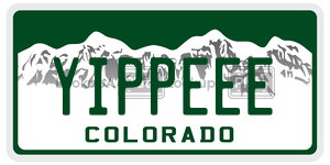 YIPPEEE  license plate in CO