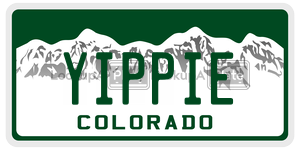 YIPPIE  license plate in CO