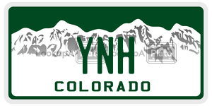 YNH  license plate in CO