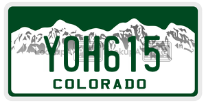 YOH615  license plate in CO