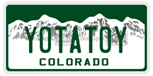 YOTATOY  license plate in CO