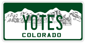 YOTES  license plate in CO