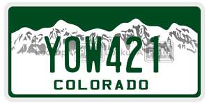 YOW421  license plate in CO