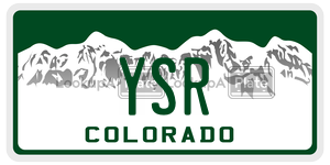 YSR  license plate in CO