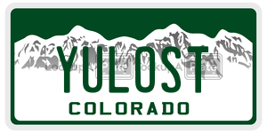 YULOST  license plate in CO