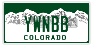 YWNBB  license plate in CO