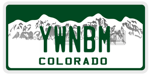 YWNBM  license plate in CO
