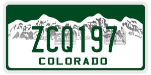 ZCQ197 license plate in Colorado
