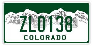 ZLO138  license plate in CO