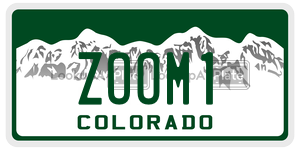 ZOOM1  license plate in CO