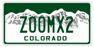 ZOOMX2  license plate in CO