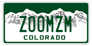 ZOOMZM  license plate in CO