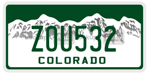 ZOU532  license plate in CO