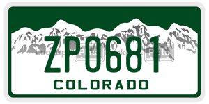 ZPO681 license plate in Colorado