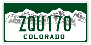 ZQU170  license plate in CO