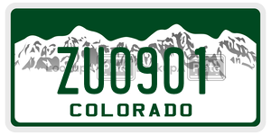 ZUO901  license plate in CO
