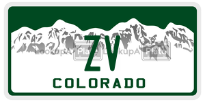 ZV  license plate in CO