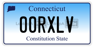 00RXLV license plate in Connecticut