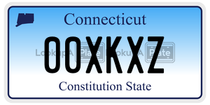 00XKXZ license plate in Connecticut