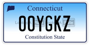 00YGKZ  license plate in CT