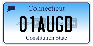 01AUGD  license plate in CT