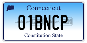 01BNCP  license plate in CT