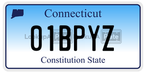 01BPYZ  license plate in CT