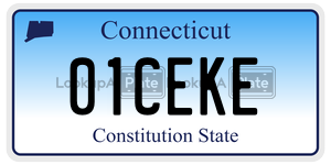 01CEKE license plate in Connecticut