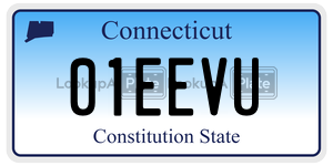 01EEVU  license plate in CT