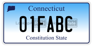 01FABC  license plate in CT