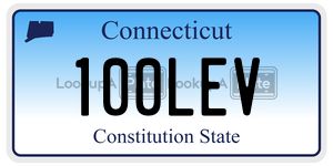 100LEV license plate in Connecticut