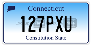 127PXU license plate in Connecticut