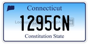 1295CN license plate in Connecticut