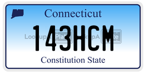 143HCM license plate in Connecticut