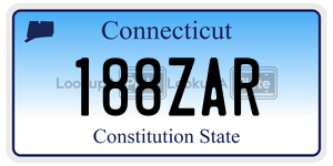 188ZAR license plate in Connecticut