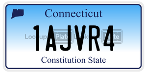 1AJVR4  license plate in CT