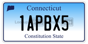 1APBX5 license plate in Connecticut