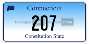 207 license plate in Connecticut