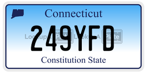 249YFD license plate in Connecticut