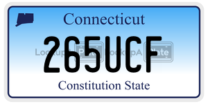265UCF license plate in Connecticut