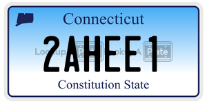 2AHEE1 license plate in Connecticut