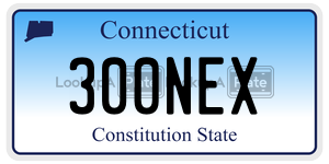 300NEX  license plate in CT