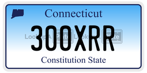 300XRR license plate in Connecticut