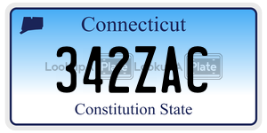 342ZAC license plate in Connecticut